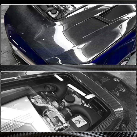 Mercedes Benz W205 C205 A205 Pre-facelift 2015-2019 Engine Bonnet Hood Cover Carbon Fiber-Ahacarbon