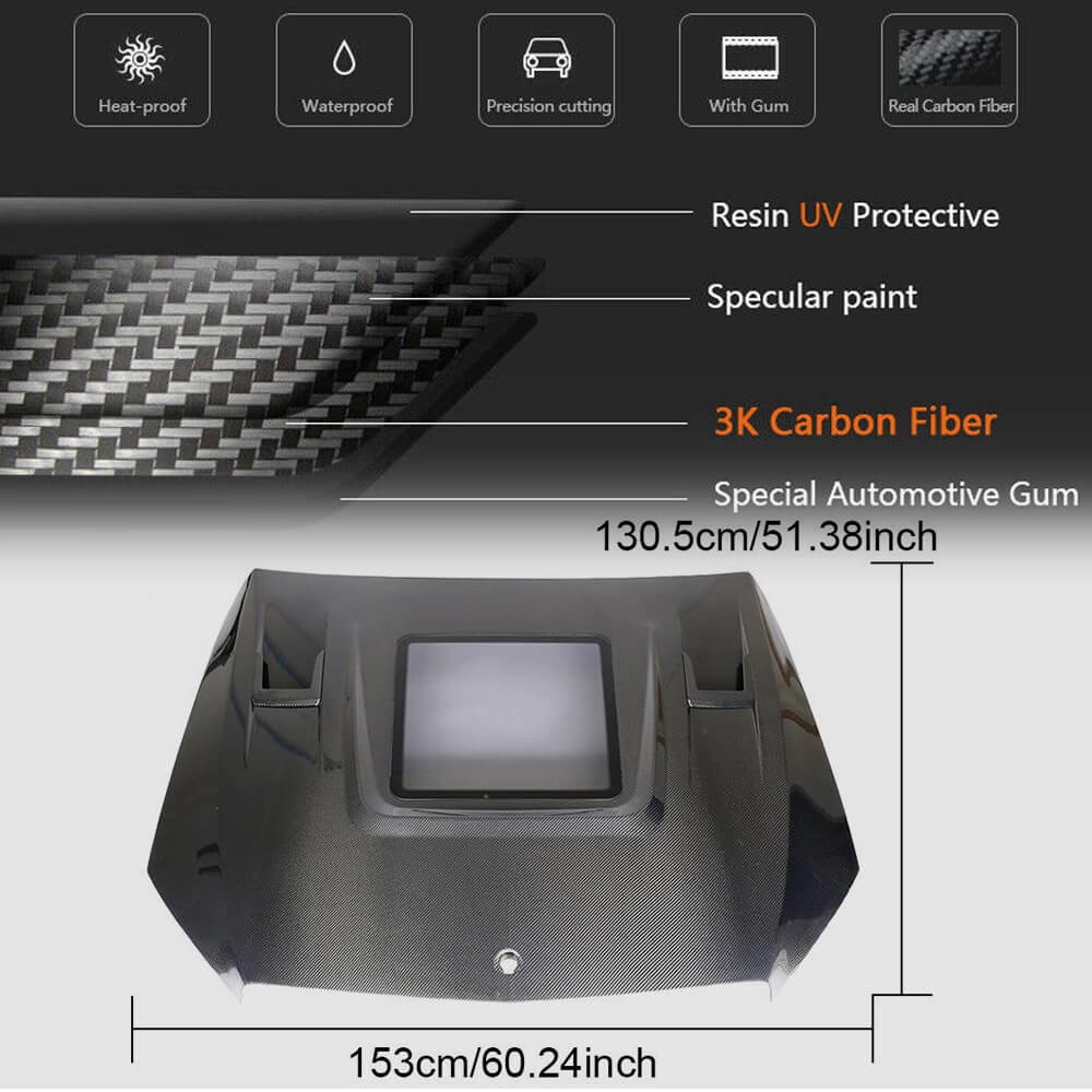 Mercedes Benz W205 C205 A205 Pre-facelift 2015-2019 Engine Bonnet Hood Cover Carbon Fiber-Ahacarbon