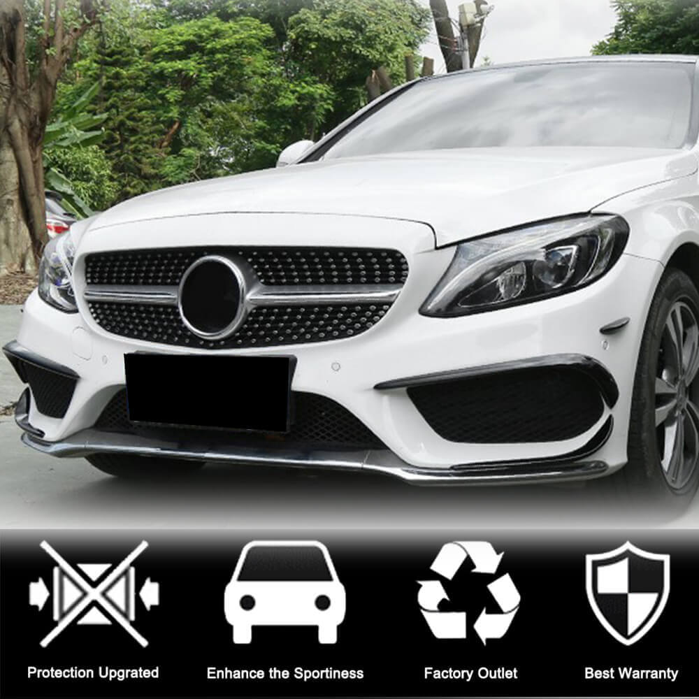 Mercedes Benz W205 C205 A205 Sport C43 AMG Pre-facelift 2015-2019 Front Bumper Vents Carbon Fiber-Ahacarbon
