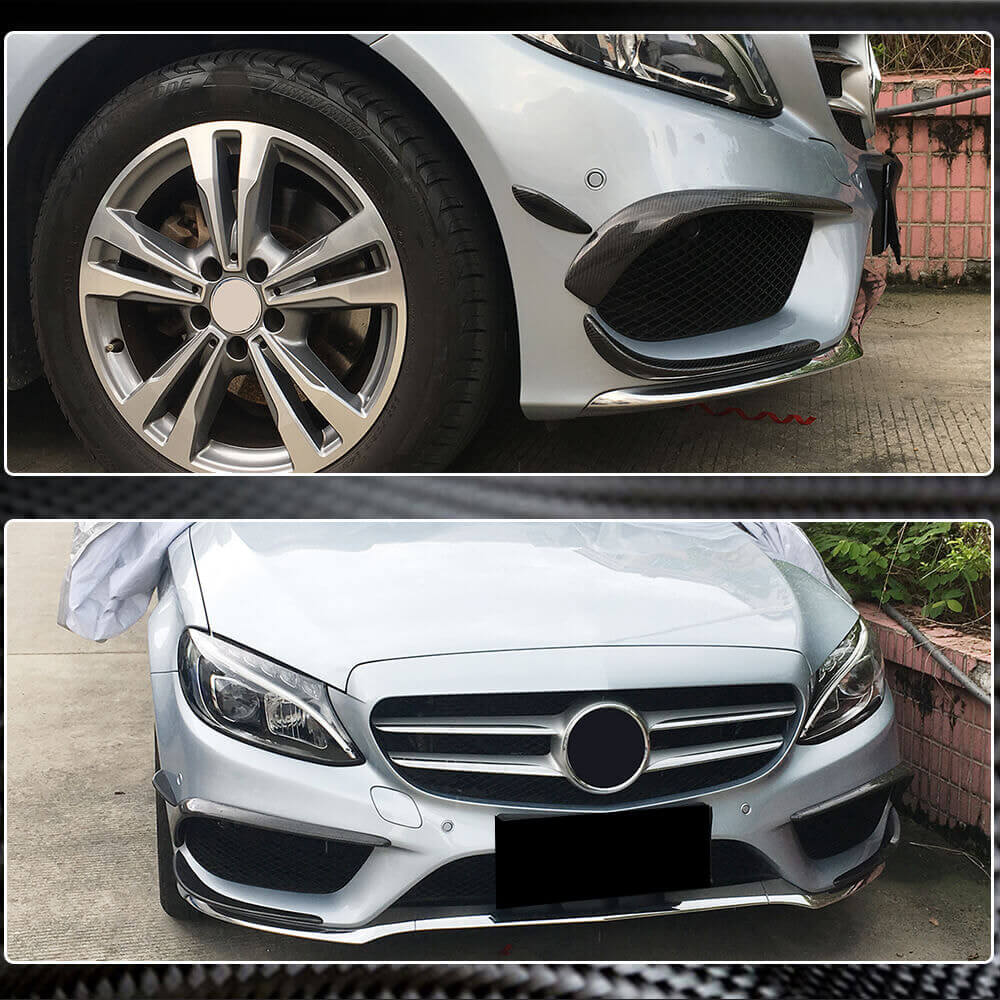 Mercedes Benz W205 C205 A205 Sport C43 AMG Pre-facelift 2015-2019 Front Bumper Vents Carbon Fiber-Ahacarbon