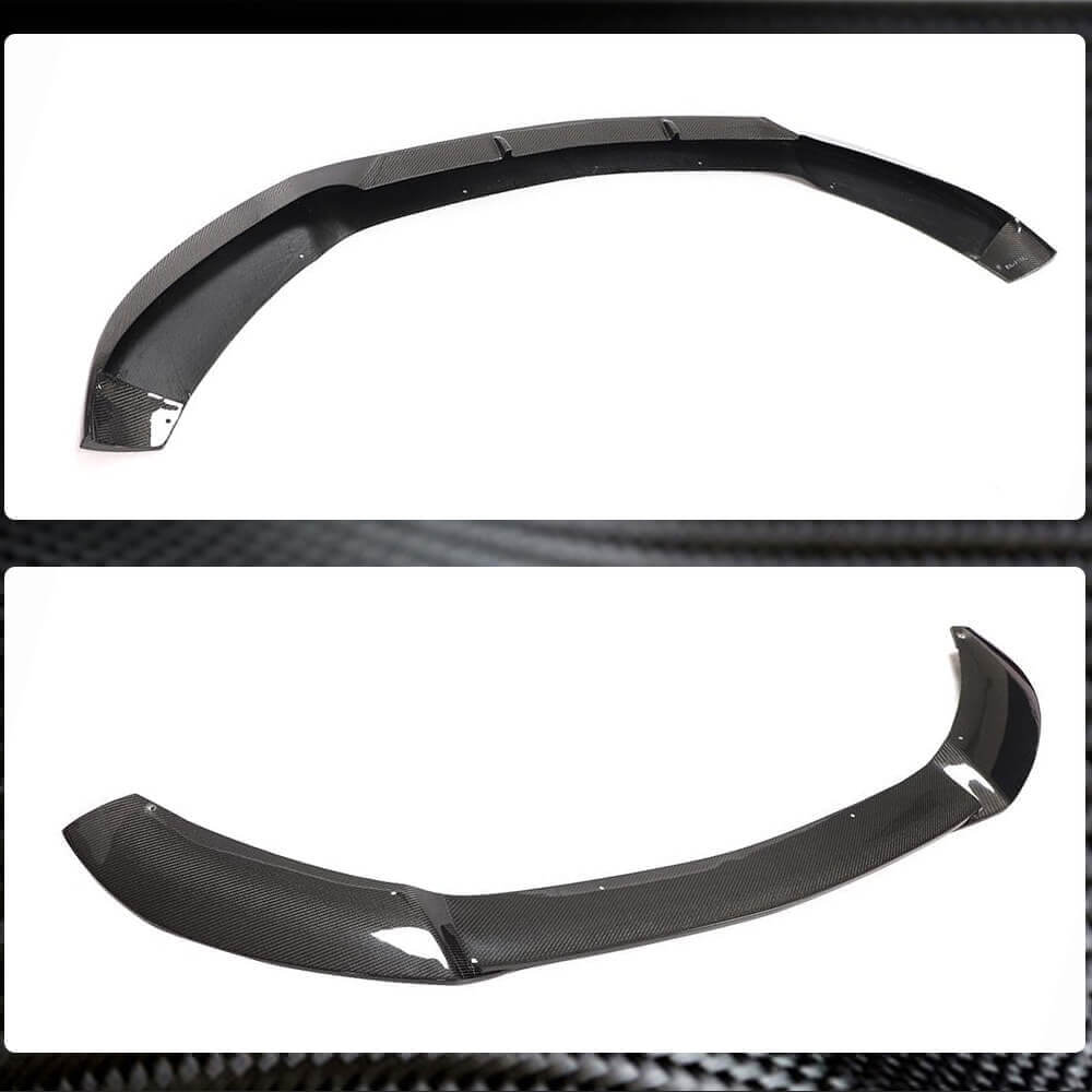 Mercedes Benz W205 C205 A205 Sport C43 AMG 2015-2018 Front Bumper Lip Carbon Fiber-Ahacarbon