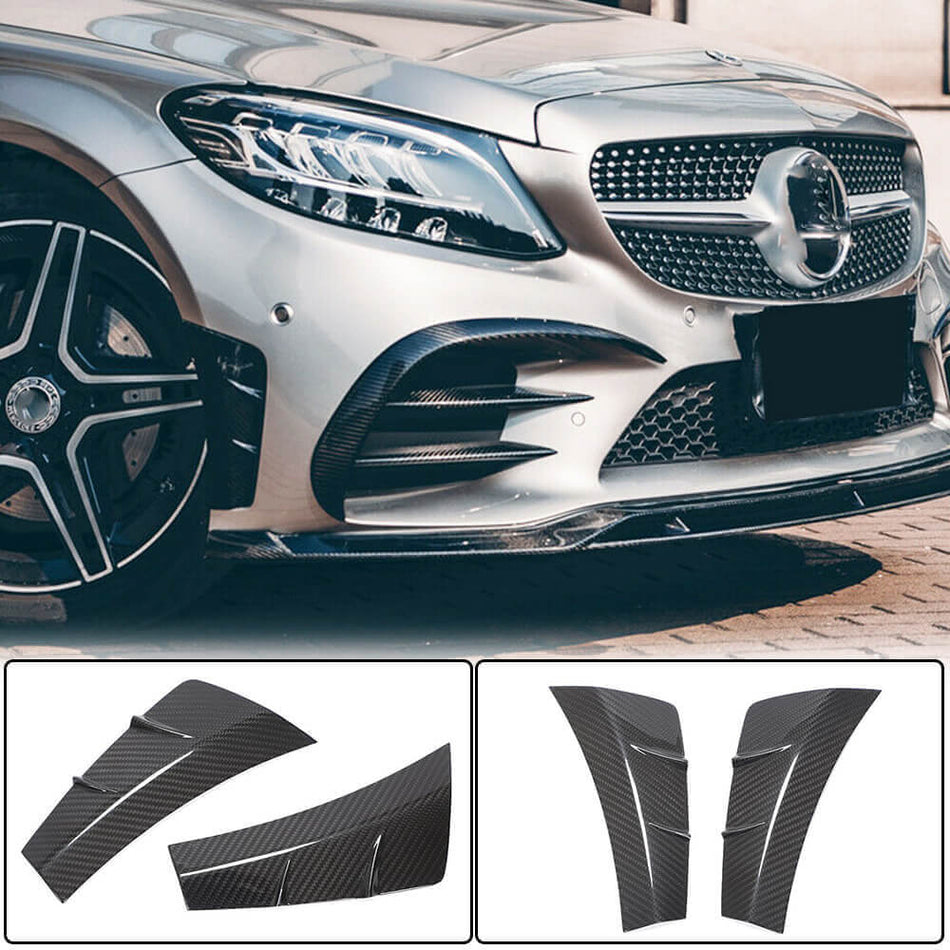Mercedes Benz W205 C205 A205 Sport C43 AMG Facelift 2019-2021 Side Fender Covers Carbon Fiber-Ahacarbon
