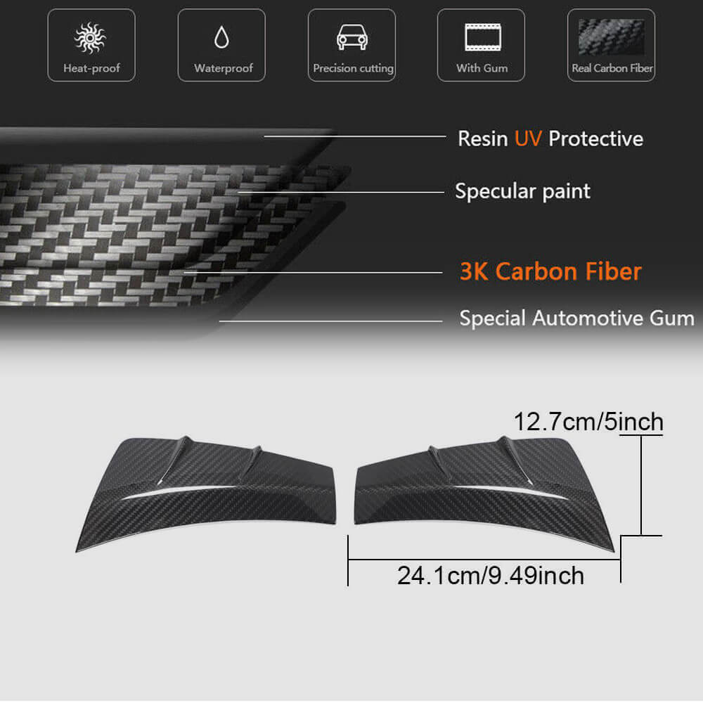 Mercedes Benz W205 C205 A205 Sport C43 AMG Facelift 2019-2021 Side Fender Covers Carbon Fiber-Ahacarbon