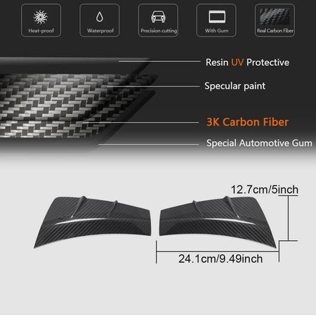 Mercedes Benz W205 C205 A205 Sport C43 AMG Facelift 2019-2021 Side Fender Covers Carbon Fiber-Ahacarbon