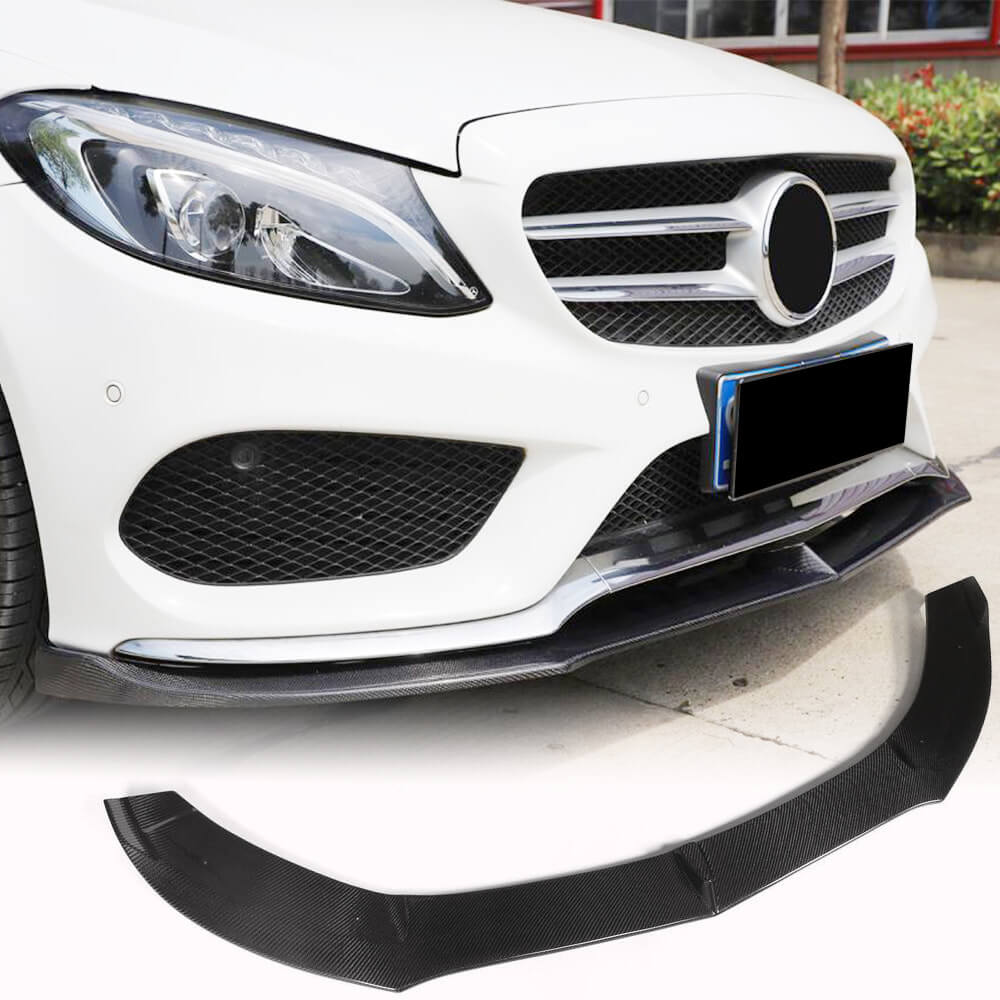 Mercedes Benz W205 C205 A205 Sport C43 Pre-facelift 2015-2019 Front Bumper Lip Carbon Fiber/FRP-Ahacarbon