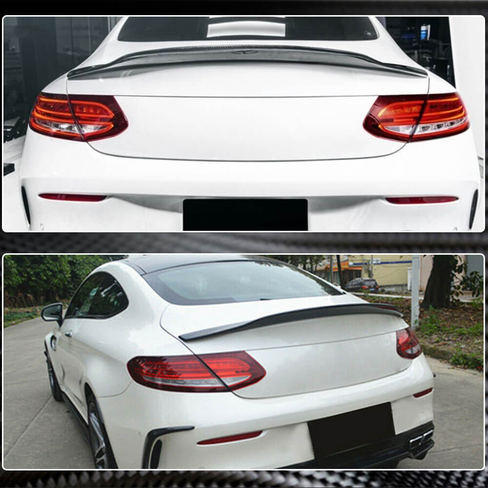 Mercedes Benz (W205) C205 Coupe 2015-2019 Rear Trunk Spoiler Boot Wing Lip Carbon Fiber/FRP-Ahacarbon