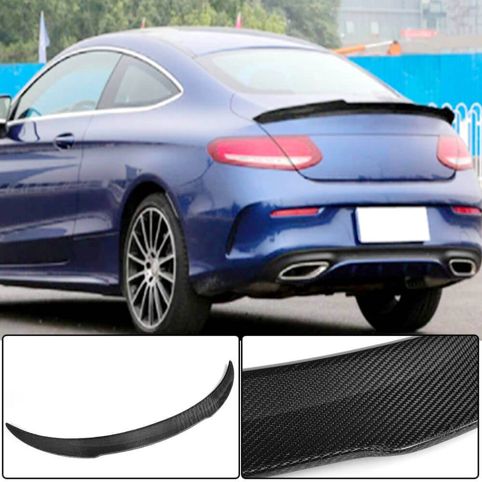 Mercedes Benz (W205) C205 Coupe 2015-2019 Rear Trunk Spoiler Carbon Fiber/FRP-Ahacarbon