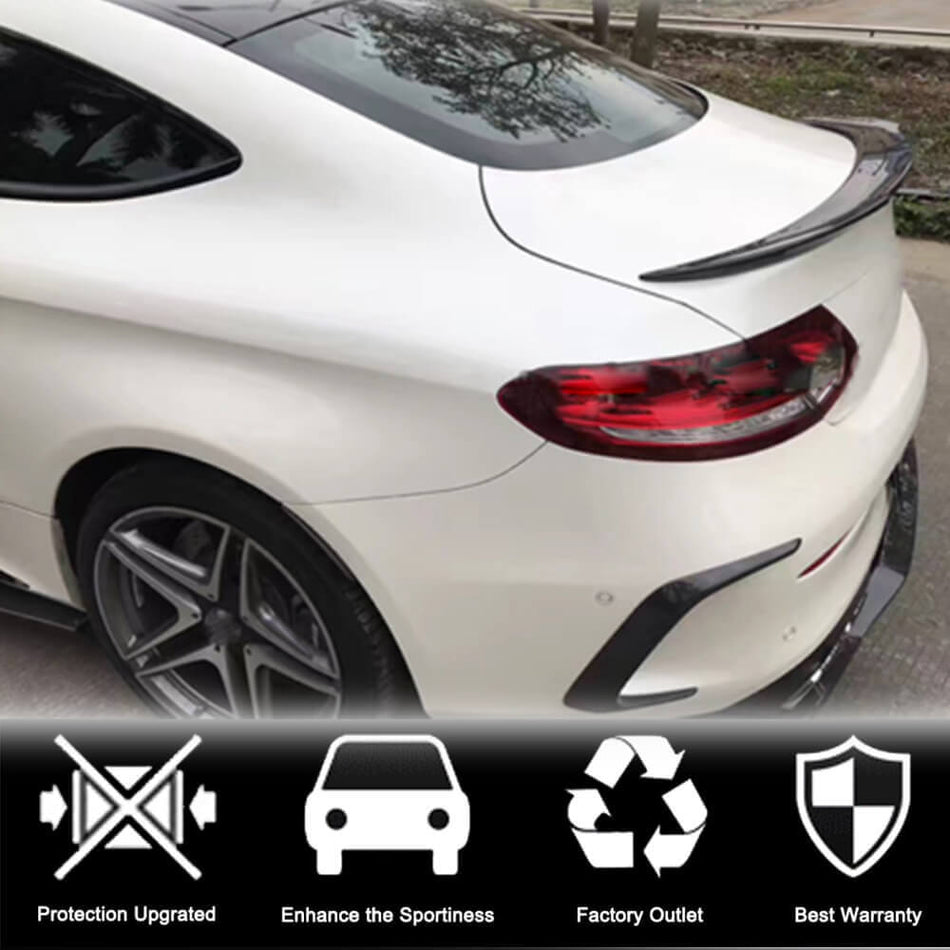 Mercedes Benz (W205) C205 Coupe 2015-2019 Rear Trunk Spoiler Carbon Fiber/FRP-Ahacarbon