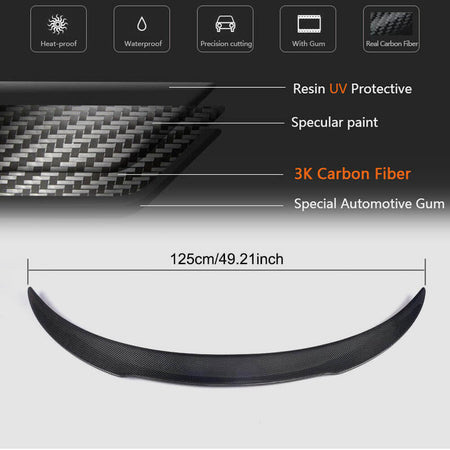 Mercedes Benz (W205) C205 Coupe 2015-2019 Rear Trunk Spoiler Carbon Fiber/FRP-Ahacarbon