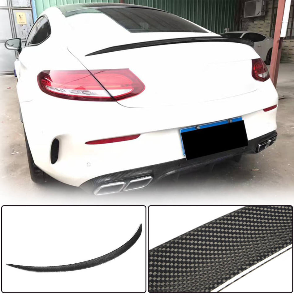 Mercedes Benz (W205) C205 C63 AMG Coupe 2015-2019 Rear Trunk Spoiler Carbon Fiber/FRP-Ahacarbon