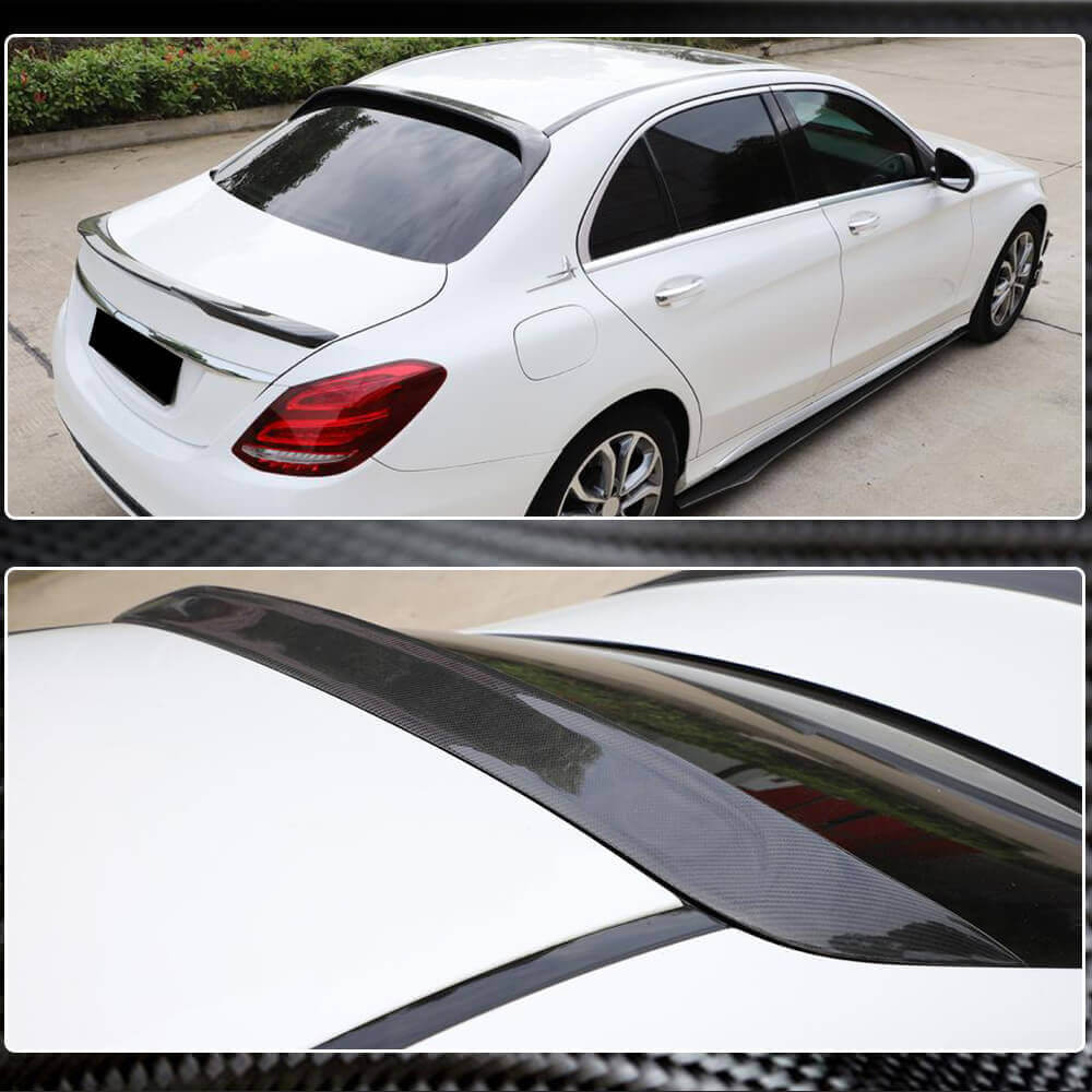 Mercedes Benz C Class W205 2015-2019 Rear Roof Spoiler Carbon Fiber-Ahacarbon