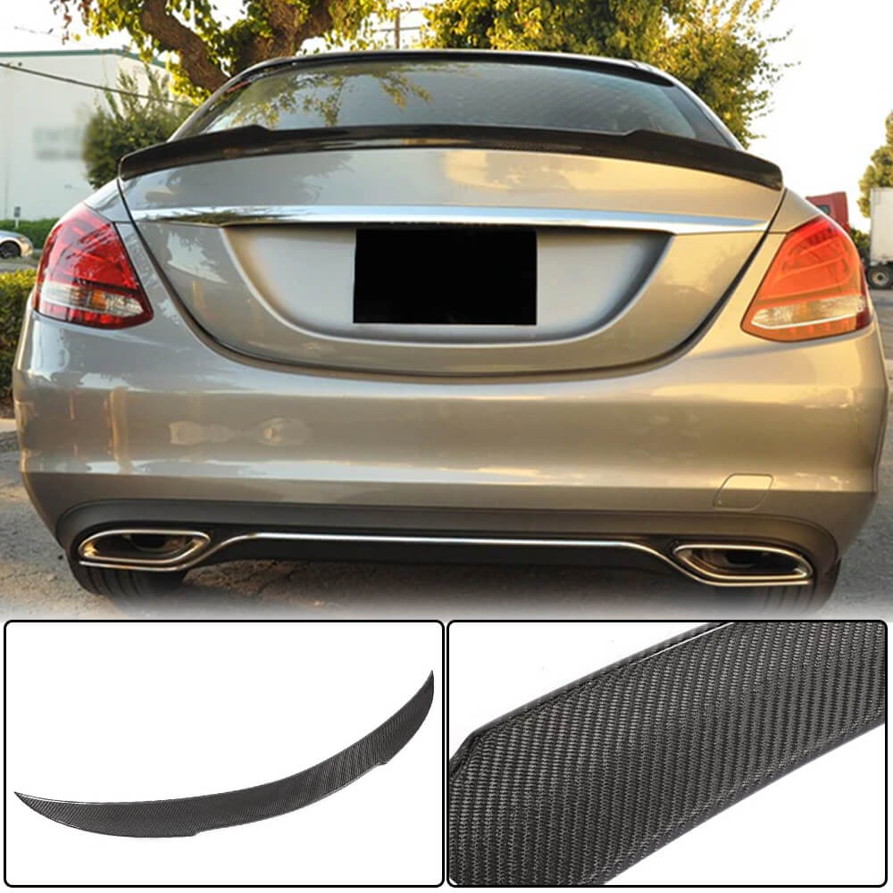 Mercedes Benz C-Class W205 2015-2021 Rear Trunk Spoiler Carbon Fiber-Ahacarbon