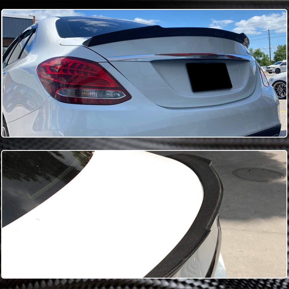 Mercedes Benz C-Class W205 2015-2021 Rear Trunk Spoiler Carbon Fiber-Ahacarbon