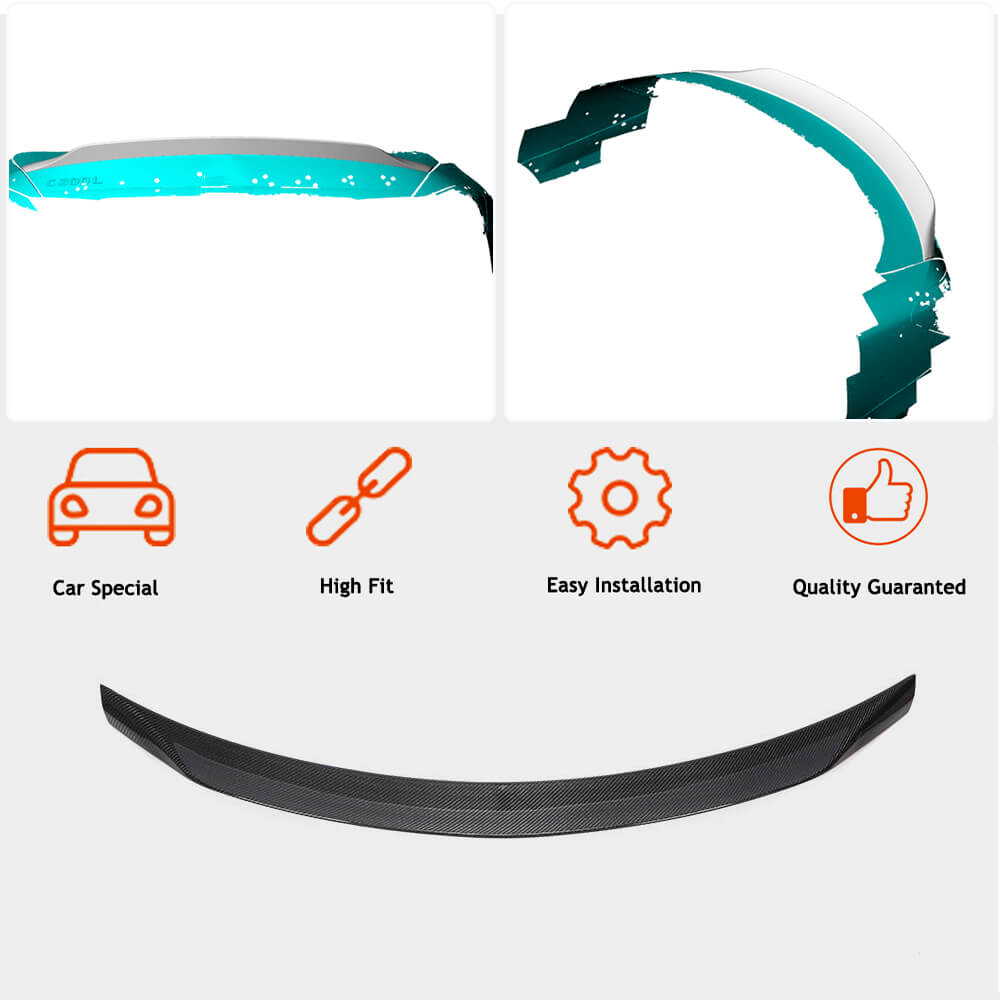 Mercedes Benz C Class W205 2015-2021 Rear Trunk Spoiler Carbon Fiber-Ahacarbon