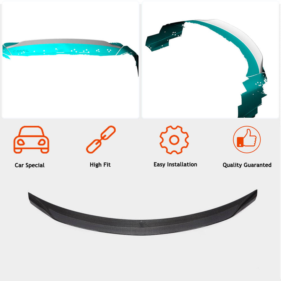 Mercedes Benz C Class W205 2015-2021 Rear Trunk Spoiler Carbon Fiber-Ahacarbon