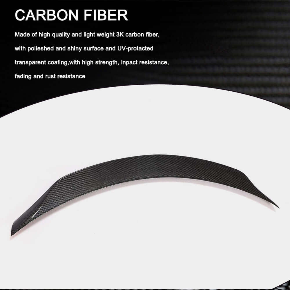 Mercedes Benz C Class W205 2015-2021 Rear Trunk Spoiler Carbon Fiber-Ahacarbon