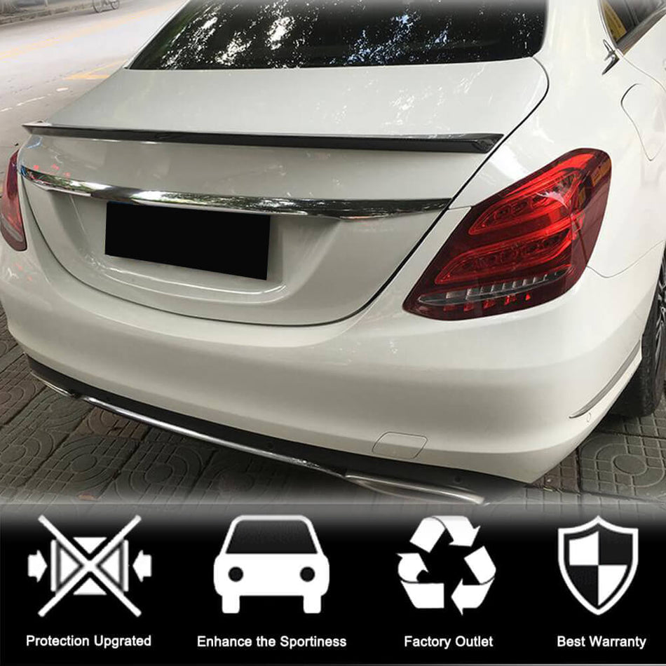 Mercedes Benz C-Class W205 2015-2019 Rear Trunk Spoiler Carbon Fiber/FRP-Ahacarbon