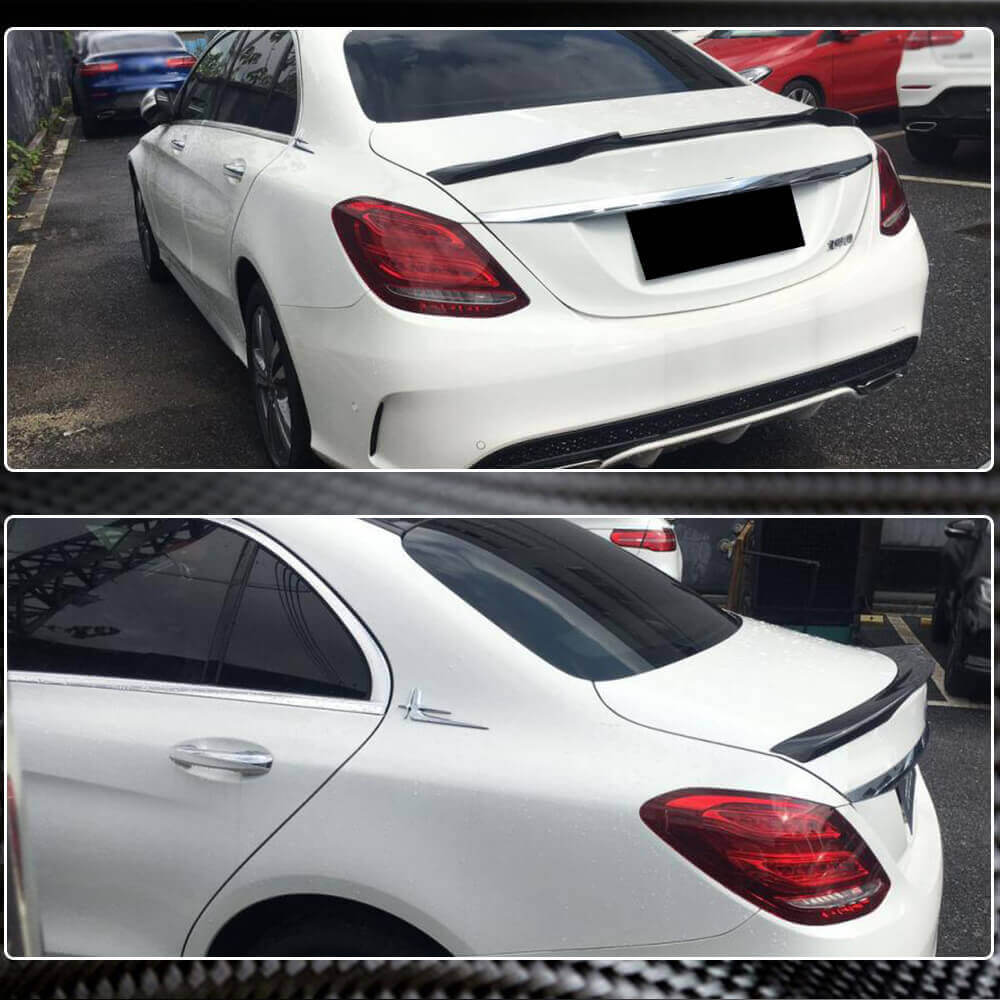 Mercedes Benz C Class W205 2015-2021 Rear Trunk Spoiler Carbon Fiber-Ahacarbon