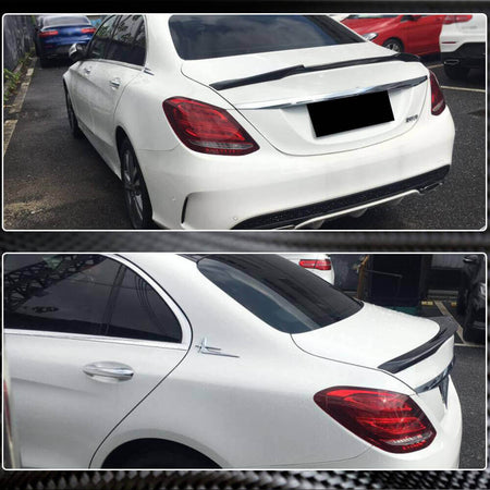 Mercedes Benz C Class W205 2015-2021 Rear Trunk Spoiler Carbon Fiber-Ahacarbon