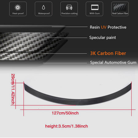 Mercedes Benz C-Class W205 2015-2019 Rear Trunk Spoiler Carbon Fiber/FRP-Ahacarbon