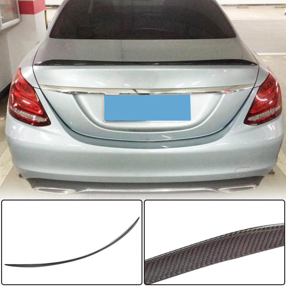 Mercedes Benz C-Class W205 2015-2021 Rear Trunk Spoiler Carbon Fiber-Ahacarbon