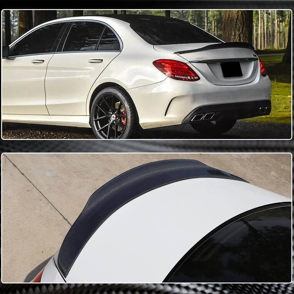 Mercedes Benz C Class W205 2015-2021 Rear Trunk Spoiler Carbon Fiber/FRP-Ahacarbon