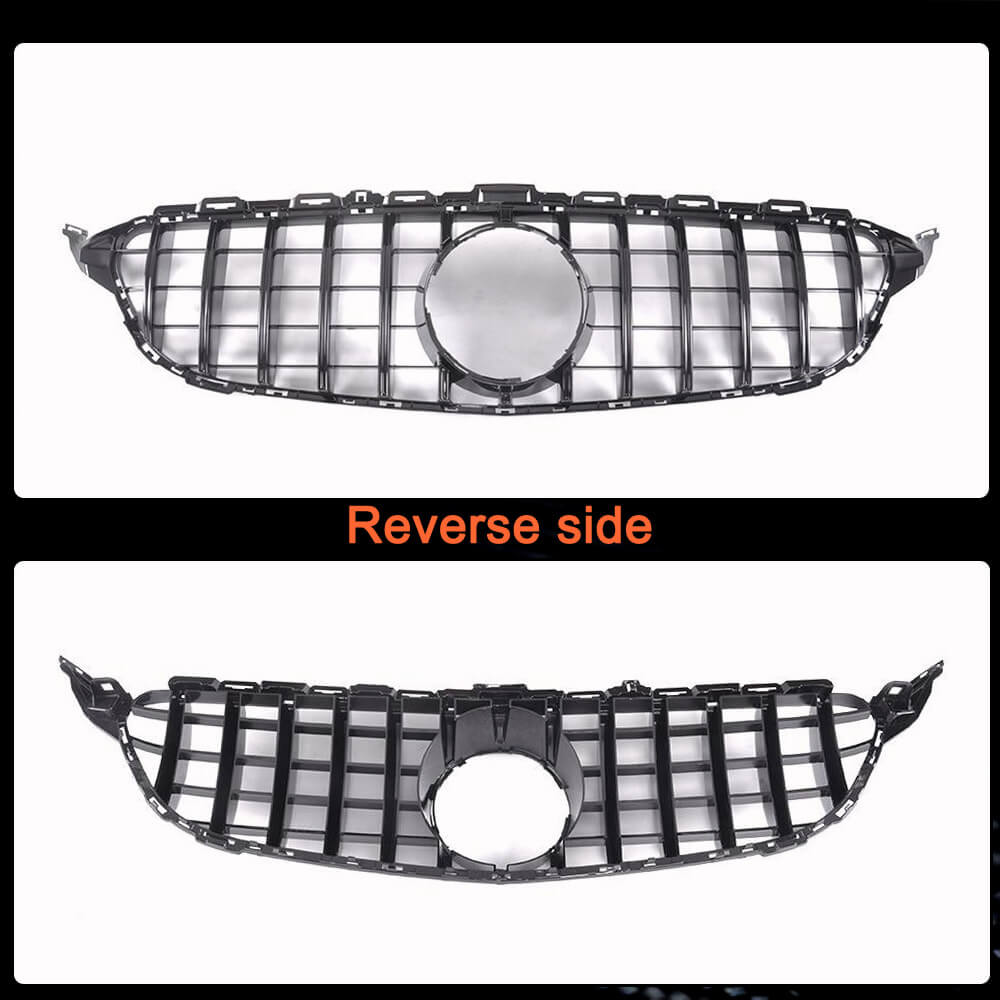 Mercedes Benz W205 Sport 2015-2018 Front Grille Glossy Black ABS-Ahacarbon