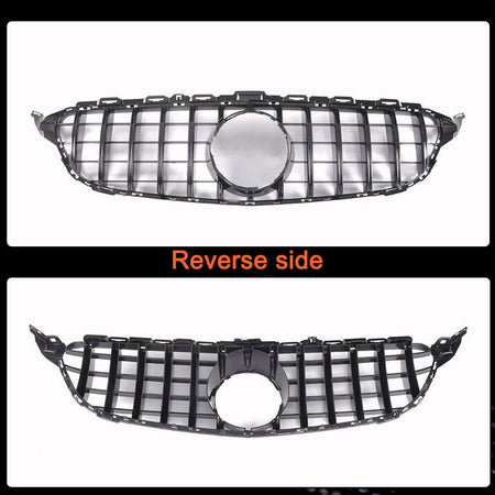 Mercedes Benz W205 Sport 2015-2018 Front Grille Glossy Black ABS-Ahacarbon