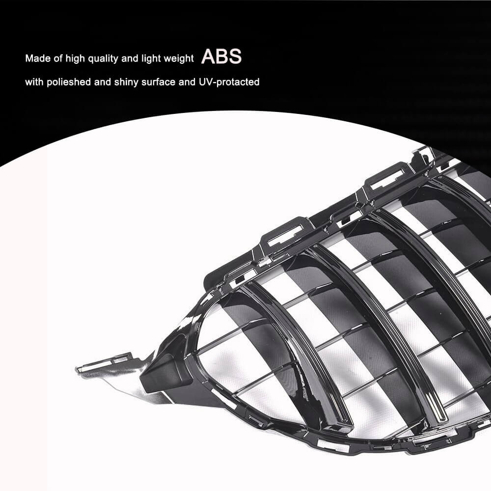 Mercedes Benz W205 Sport 2015-2018 Front Grille Glossy Black ABS-Ahacarbon