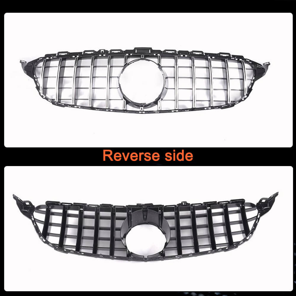 Mercedes Benz W205 Sport 2015-2018 Silver Front Grille ABS-Ahacarbon