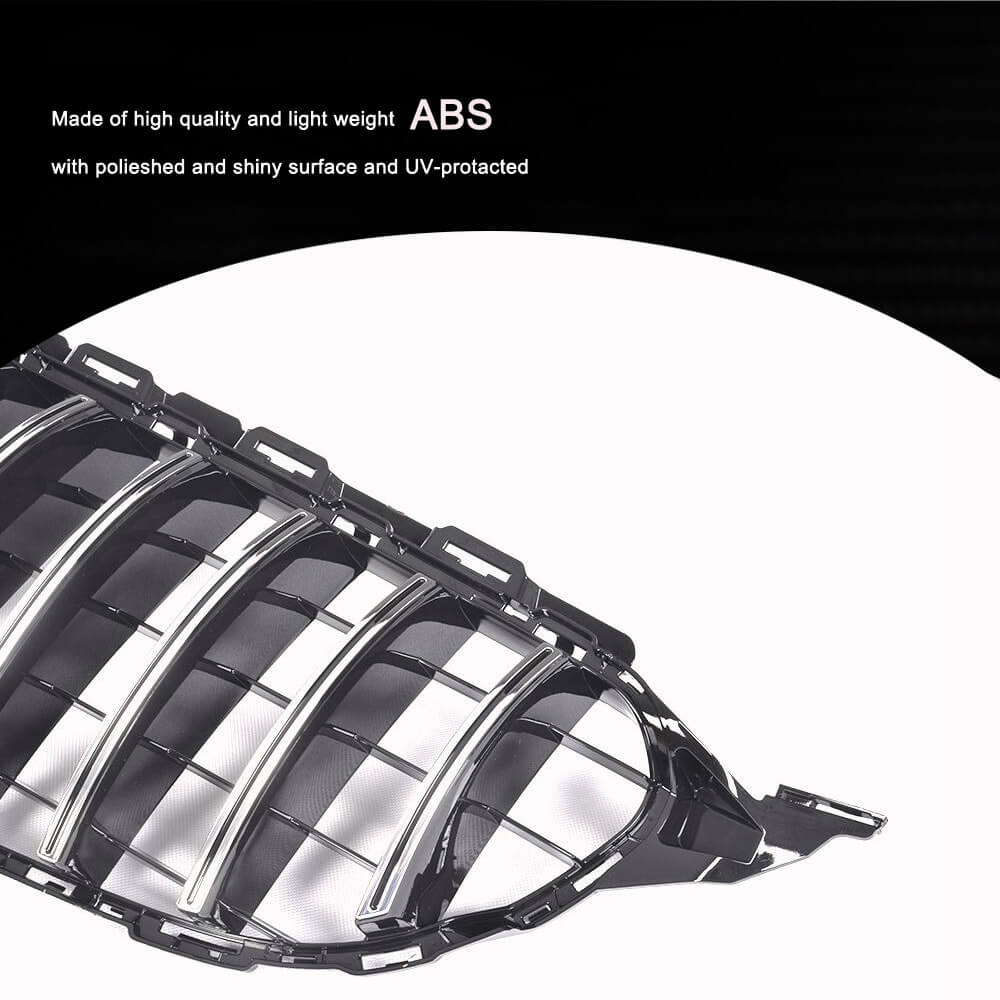 Mercedes Benz W205 Sport 2015-2018 Silver Front Grille ABS-Ahacarbon