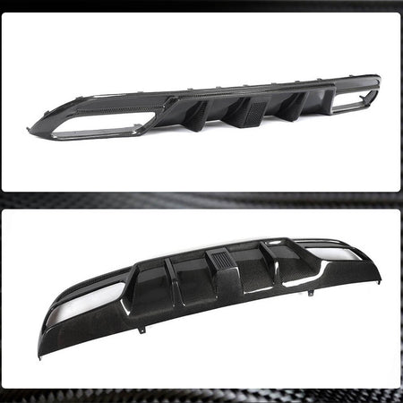Mercedes Benz W205 Sport C43 C63 C450 AMG Pre-facelift 2015-2020 Rear Bumper Diffuser Lip W/Brake Light Carbon Fiber/FRP-Ahacarbon