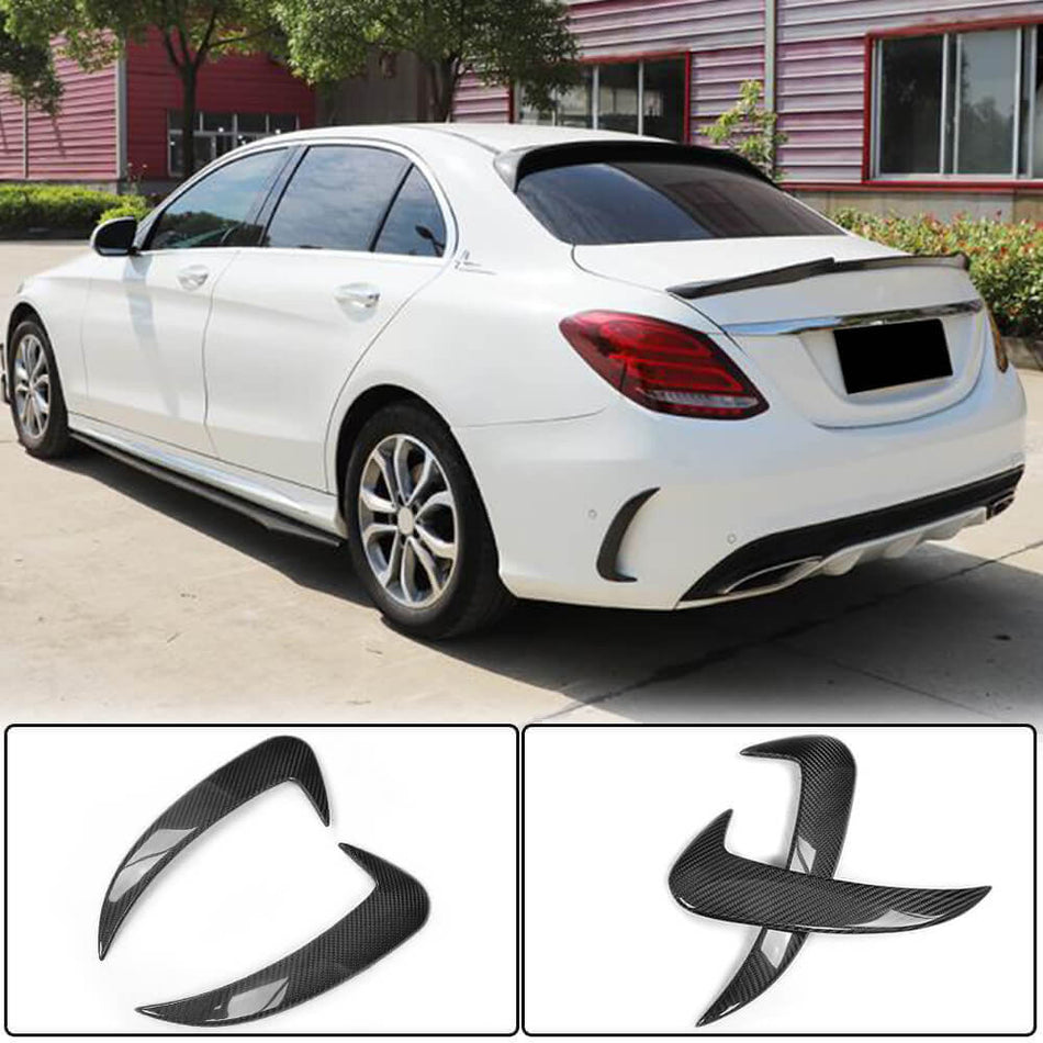 Mercedes Benz W205 Sport C43 C63 C450 AMG Pre-facelift 2015-2019 Rear Bumper Vents Carbon Fiber-Ahacarbon
