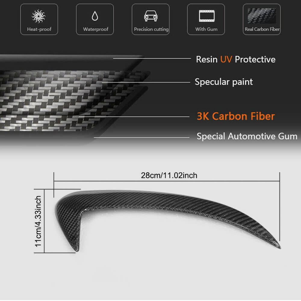 Mercedes Benz W205 Sport C43 C63 C450 AMG Pre-facelift 2015-2019 Rear Bumper Vents Carbon Fiber-Ahacarbon