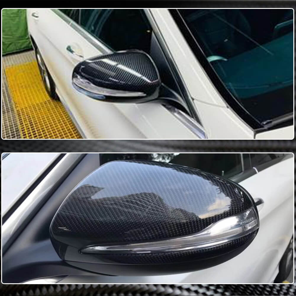 Mercedes Benz W205 W222 2014-2019 Mirror Covers LHD Carbon Fiber-Ahacarbon