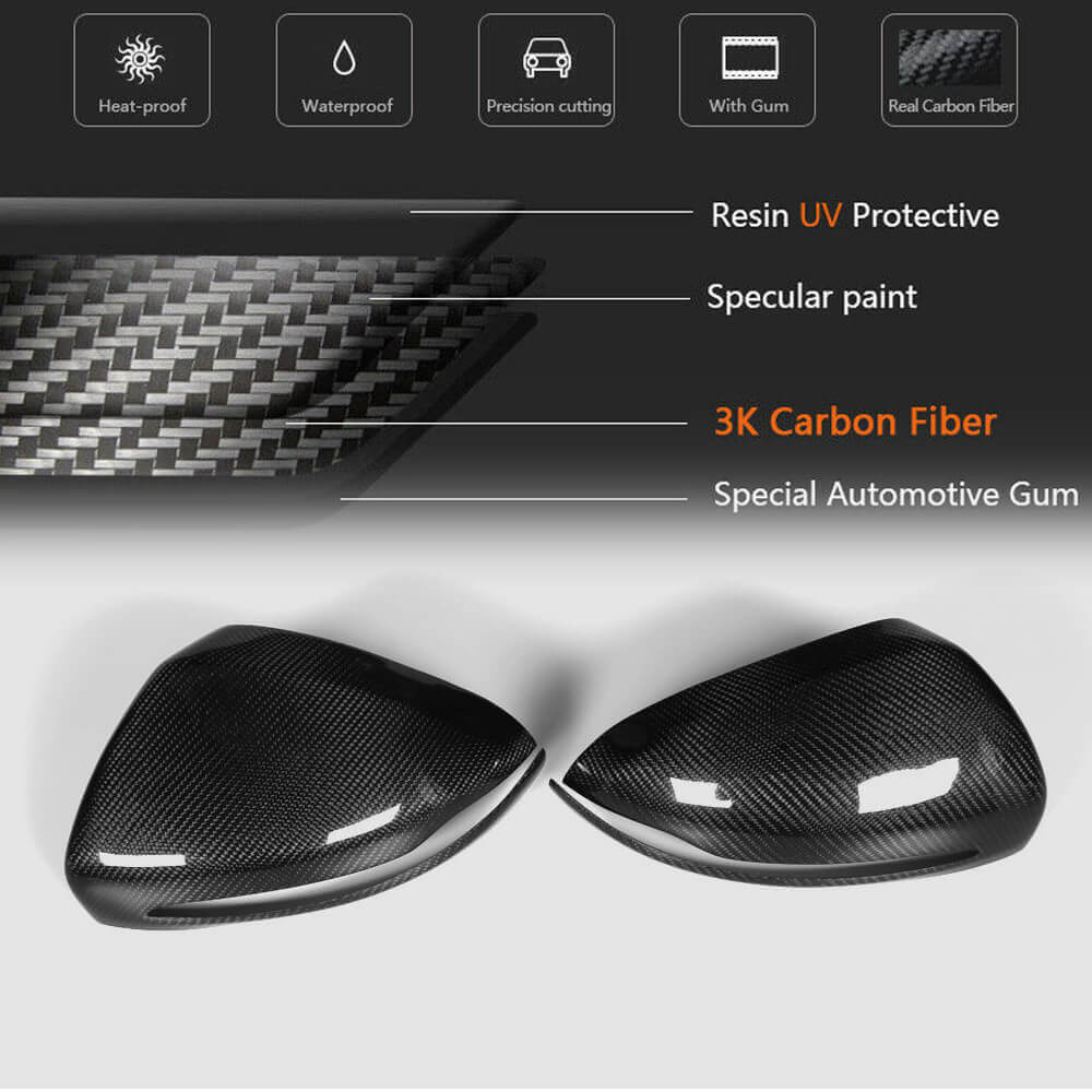 Mercedes Benz W205 W222 2014-2019 Mirror Covers LHD Carbon Fiber-Ahacarbon