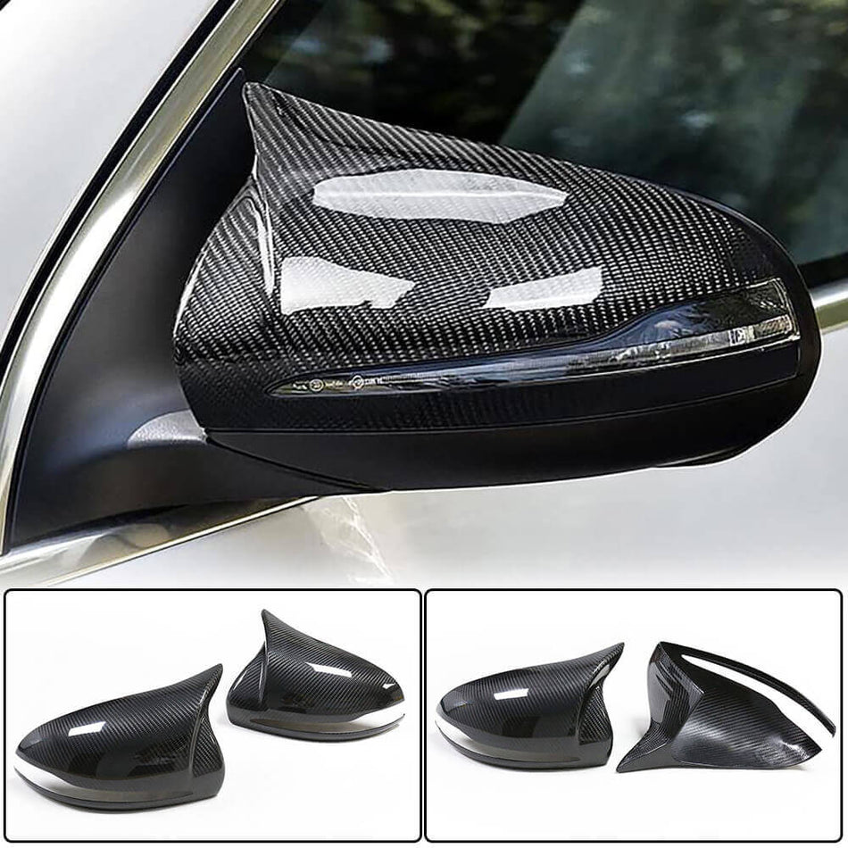 Mercedes Benz W205 W238 C238 A238 W213 W222 X253 Mirror Caps Add-on Style Dry Carbon Fiber-Ahacarbon