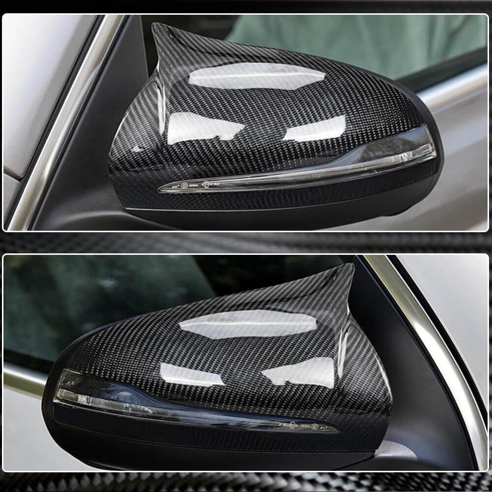 Mercedes Benz W205 W238 C238 A238 W213 W222 X253 Mirror Caps Add-on Style Dry Carbon Fiber-Ahacarbon