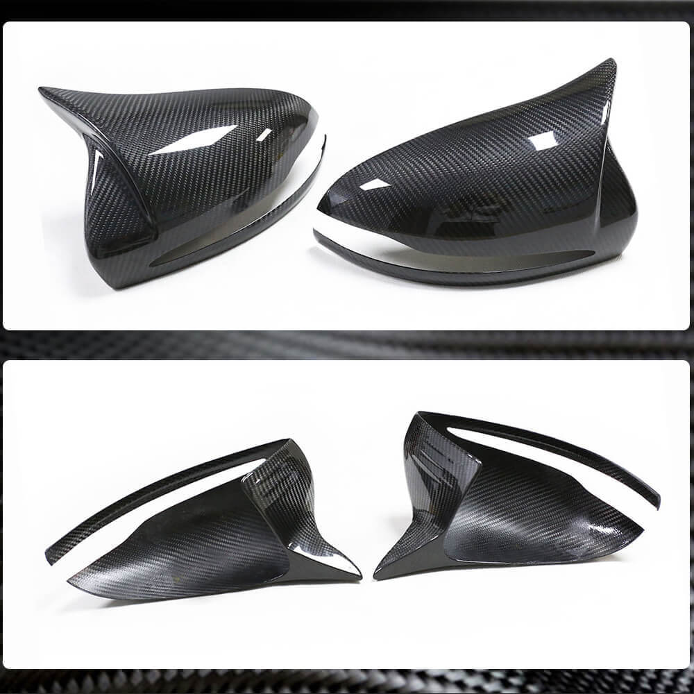 Mercedes Benz W205 W238 C238 A238 W213 W222 X253 Mirror Caps Add-on Style Dry Carbon Fiber-Ahacarbon
