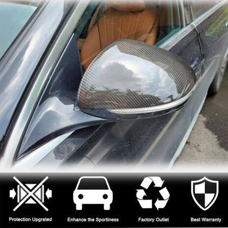Mercedes Benz W206 C206 A206 2021+ Mirror Covers Add-on LHD Dry Carbon Fiber-Ahacarbon