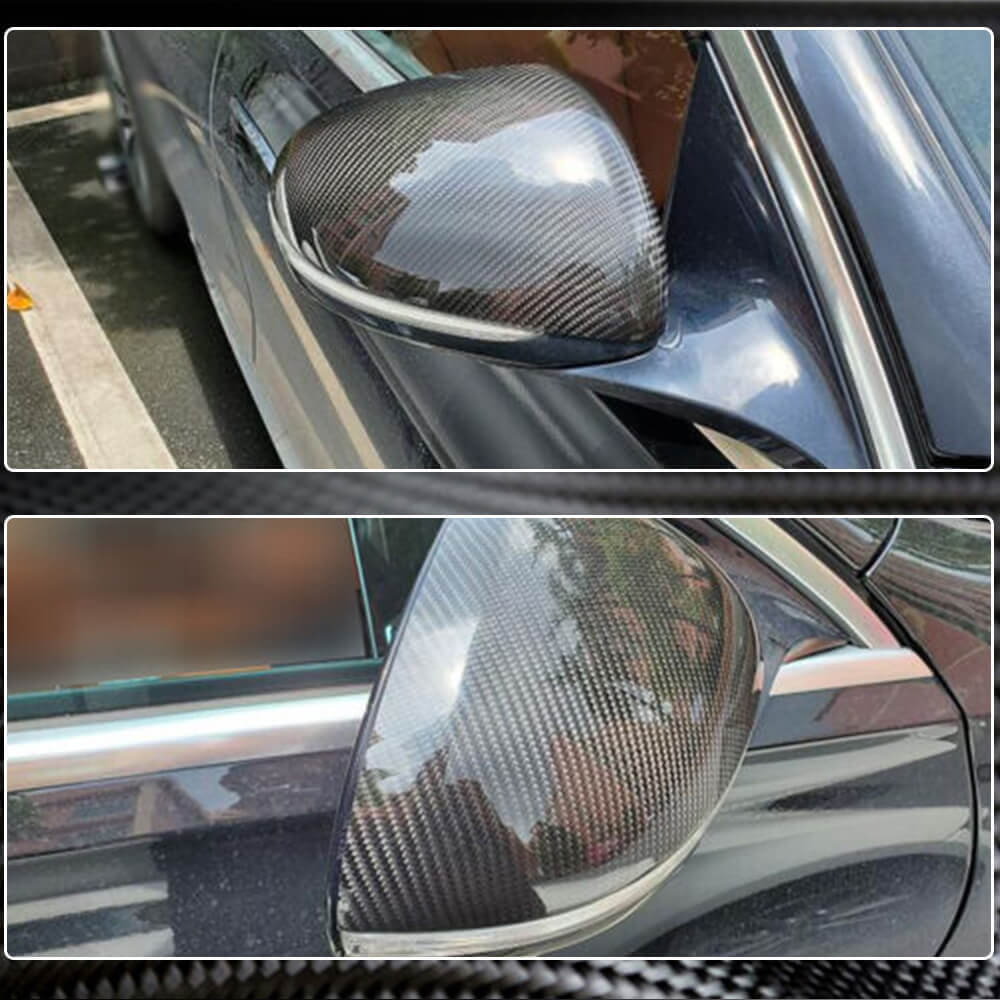 Mercedes Benz W206 C206 A206 2021+ Mirror Covers Add-on LHD Dry Carbon Fiber-Ahacarbon