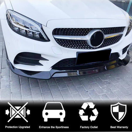 Mercedes Benz W206 C206 A206 C200 C300 Sport 2022+ Front Bumper Lip Carbon Fiber-Ahacarbon