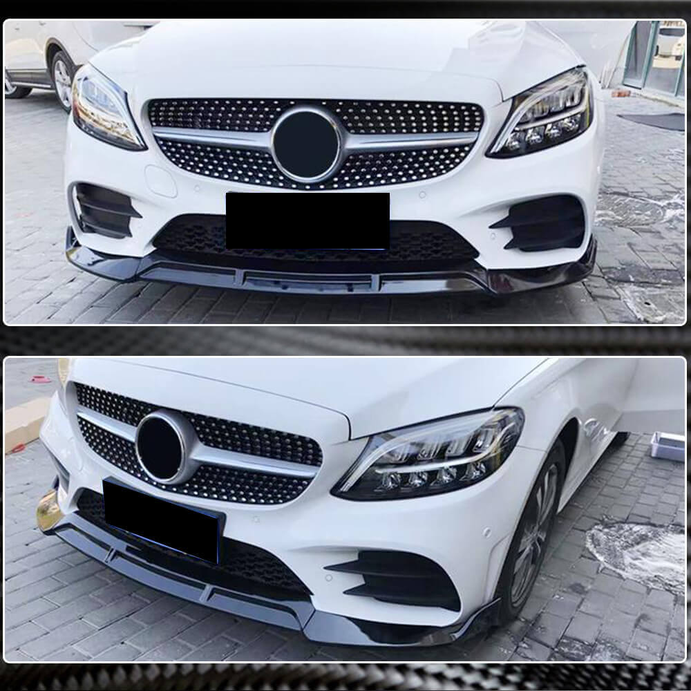 Mercedes Benz W206 C206 A206 C200 C300 Sport 2022+ Front Bumper Lip Carbon Fiber-Ahacarbon