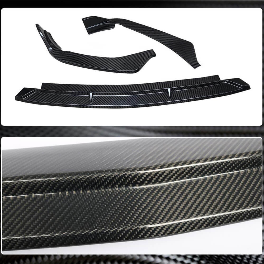 Mercedes Benz W206 C206 A206 C200 C300 Sport 2022+ Front Bumper Lip Carbon Fiber-Ahacarbon