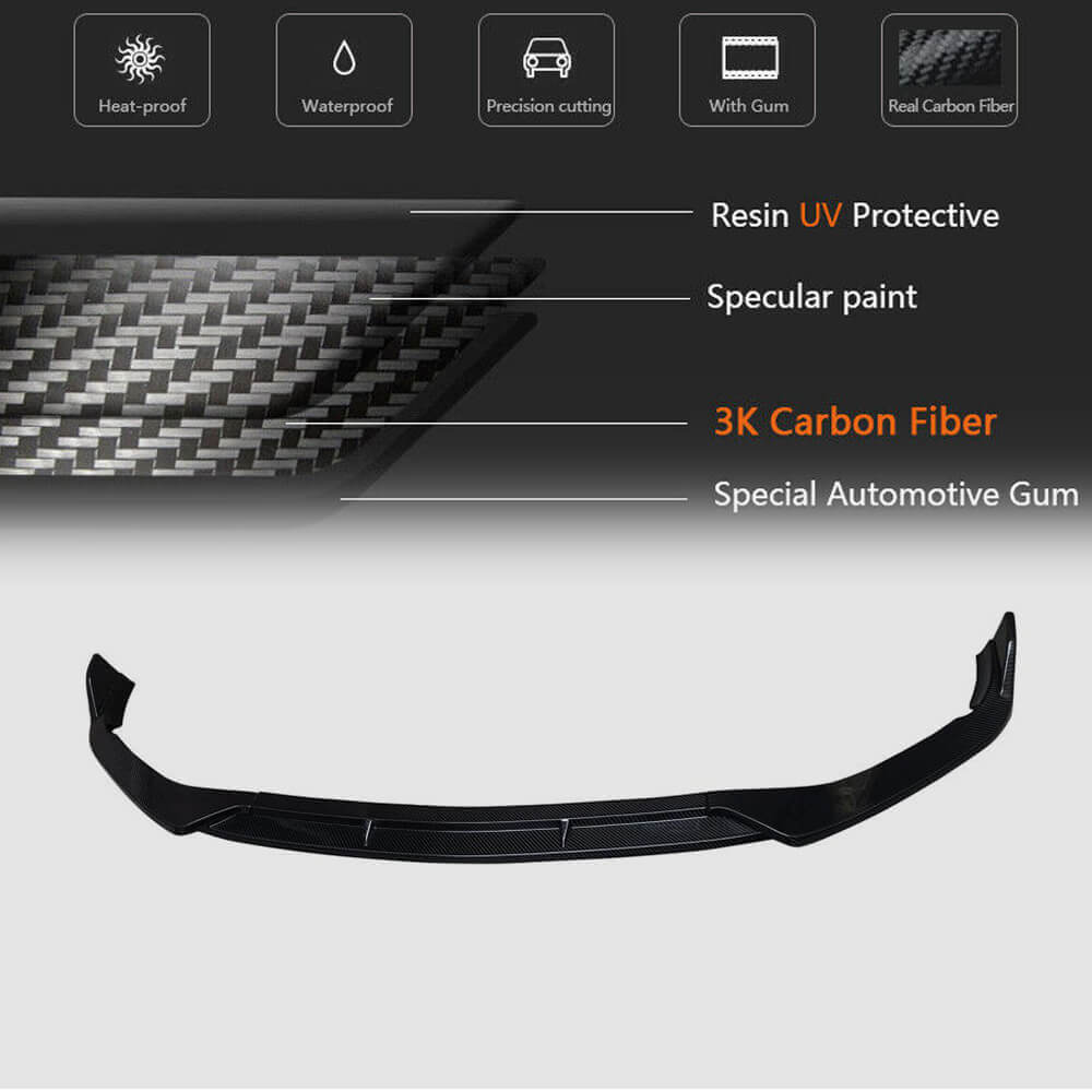 Mercedes Benz W206 C206 A206 C200 C300 Sport 2022+ Front Bumper Lip Carbon Fiber-Ahacarbon