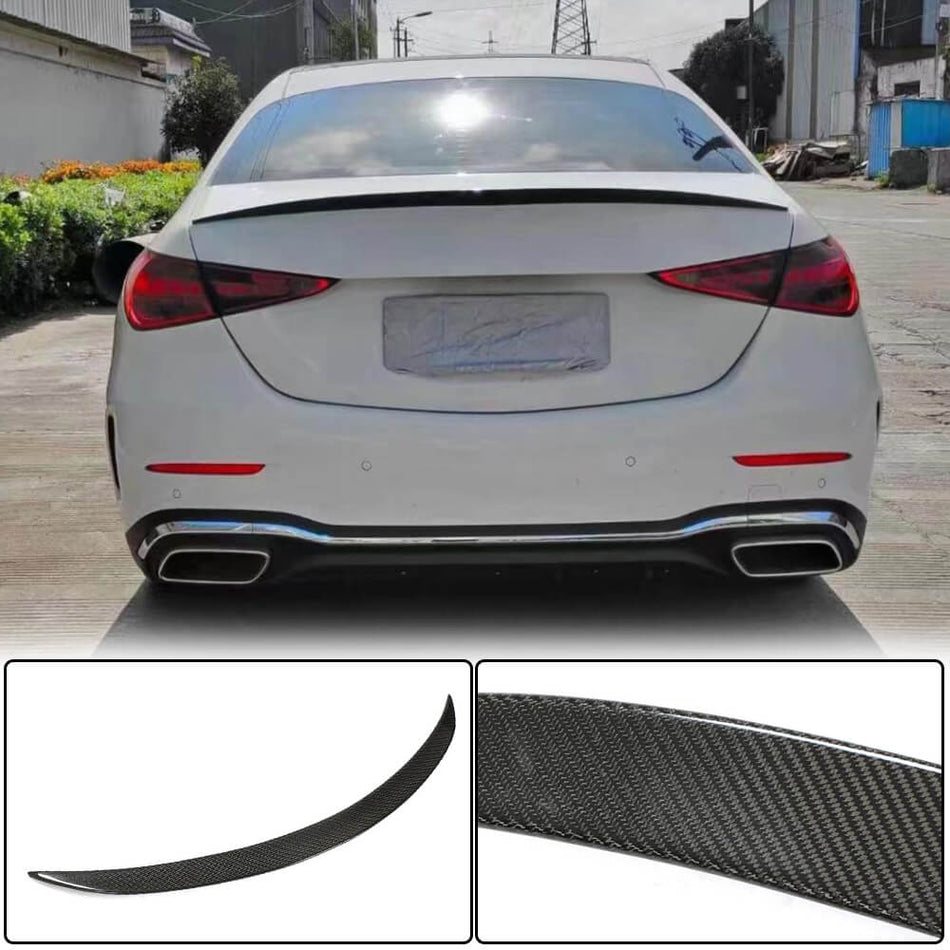 Mercedes Benz W206 C180 C200 C300 C43 AMG Sedan 2022UP Rear Trunk Spoiler Carbon Fiber-Ahacarbon