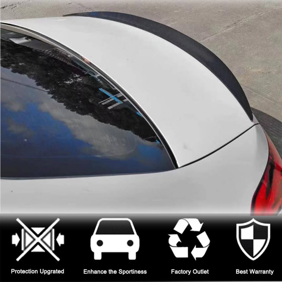 Mercedes Benz W206 C180 C200 C300 C43 AMG Sedan 2022UP Rear Trunk Spoiler Carbon Fiber-Ahacarbon