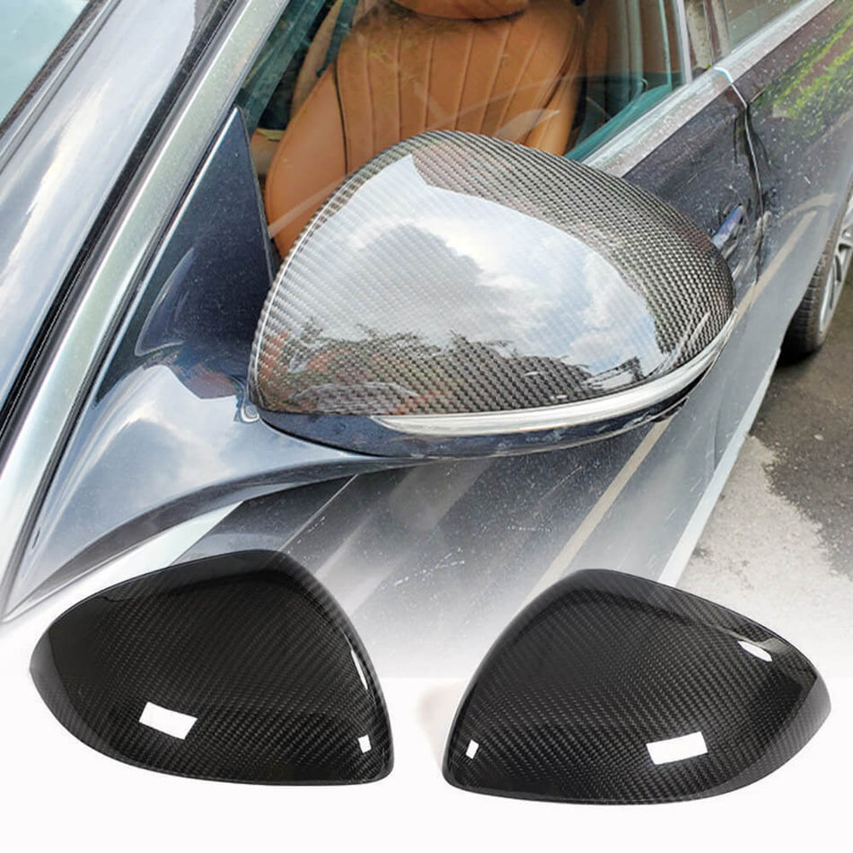 Mercedes Benz W206 W223 Sedan 4-Door 2022 2023 Mirror Covers LHD Pair Replacement Dry Carbon Fiber-Ahacarbon