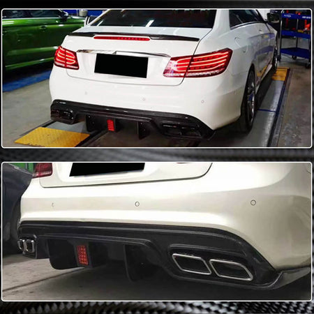 Mercedes Benz (W207) C207 A207 Sport Facelift 2014-2016 Rear Bumper Diffuser Carbon Fiber-Ahacarbon