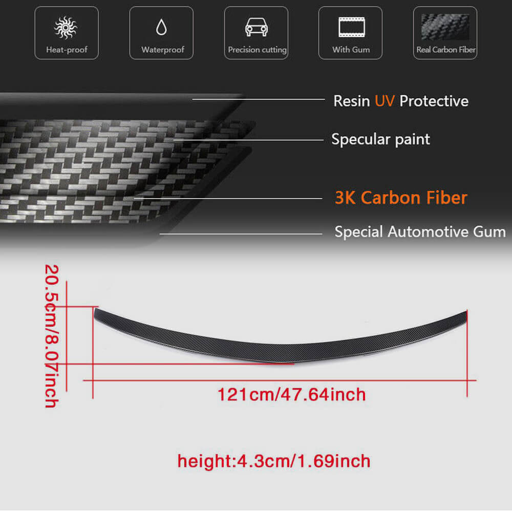 Mercedes Benz E Class (W207) C207 Coupe 2009-2016 Rear Trunk Spoiler Carbon Fiber-Ahacarbon